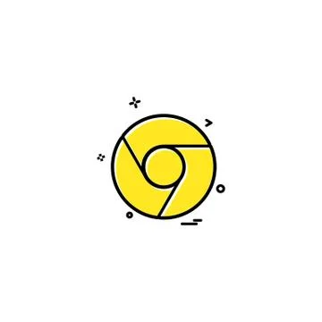 Google chrome icon design vector Stock Illustration