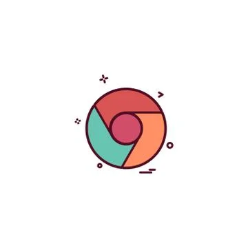 Google chrome icon design vector Stock Illustration
