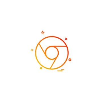 Google chrome icon design vector Stock Illustration