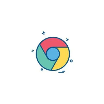 Google chrome icon design vector Stock Illustration