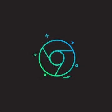 Google chrome icon design vector Stock Illustration
