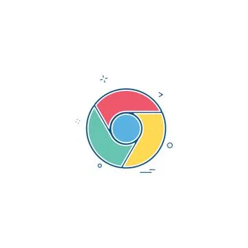 Google chrome icon design vector Stock Illustration