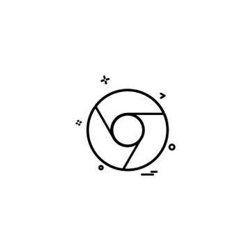 Google chrome icon design vector Stock Illustration