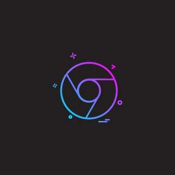 Google chrome icon design vector Stock Illustration