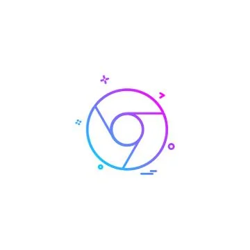 Google chrome icon design vector Stock Illustration