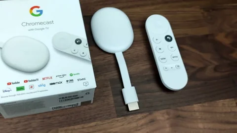 Google Chromecast TV , unit and Package | Stock Video | Pond5