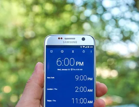 Google Clock app Stock Photos