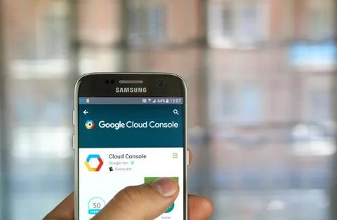 Google Cloud Console app Stock Photos