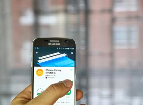 Google Crome Canary 库存照片