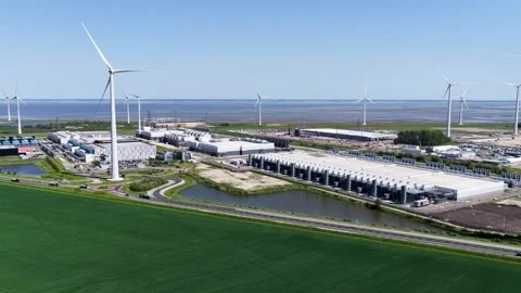 Google Data Center the Netherlands Stock Footage 337874424