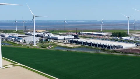 Google Data Center the Netherlands Stock Footage 337874463