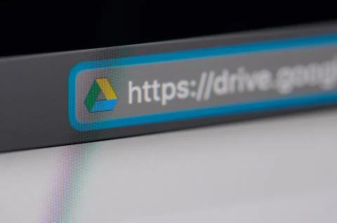 Google disk icon on official web page Stock-Fotos