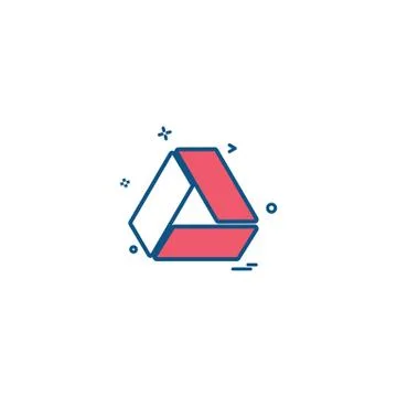 Google drive icon design vector Stock Illustration