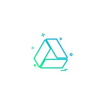 Google drive icon design vector Stock Illustration