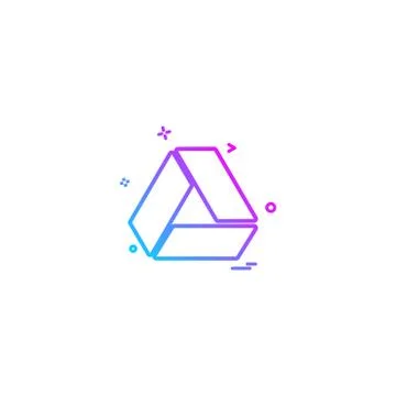 Google drive icon design vector Stock Illustration