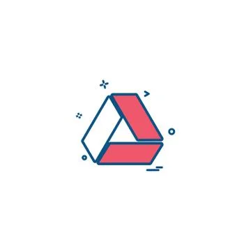 Google drive icon design vector Stock Illustration