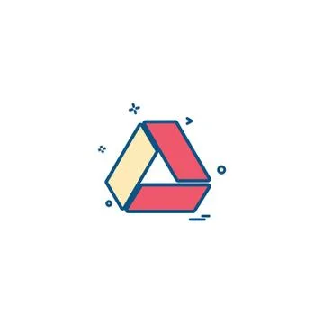 Google drive icon design vector Stock Illustration