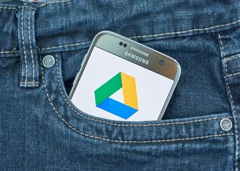 Google Drive mobile application. Stock Photos