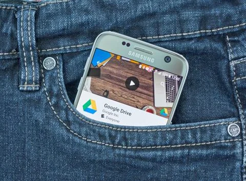 Google Drive mobile application. Stock Photos