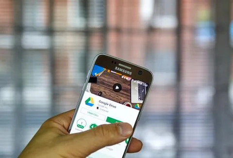 Google Drive mobile application. Stock Photos