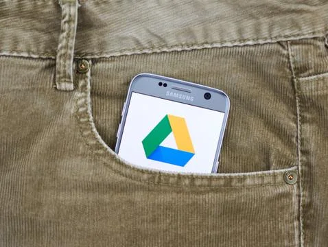 Google Drive mobile application. Stock Photos