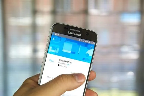 Google Duo app Stock Photos