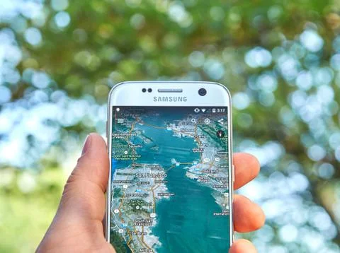 Google Earth app Stock Photos