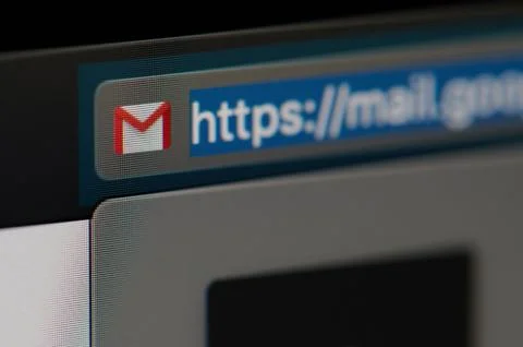 Google email icon on official web page Stock-Fotos