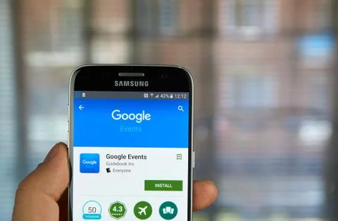 Google Evevnts app Stock Photos