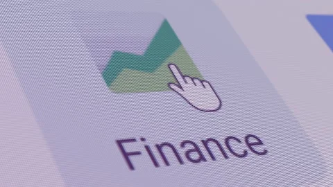 Google Finance Icon Click Close Up Stock Footage 218127493