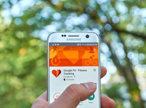 Google Fit app Stock Photos