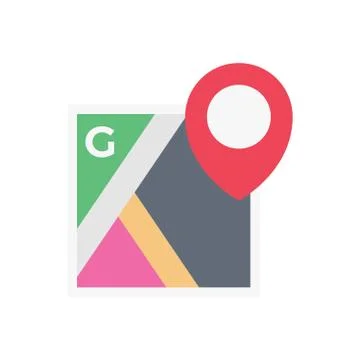 Google flat color icon Stock Illustration