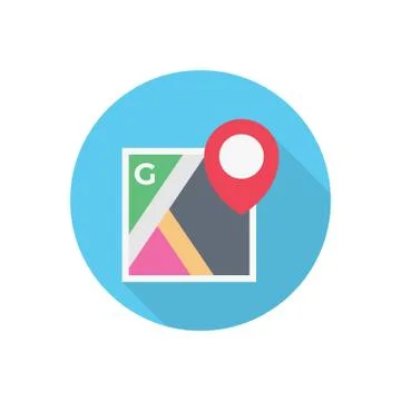 Google flat color icon Stock Illustration