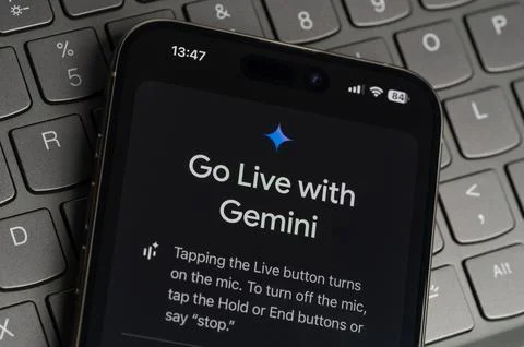 Google Gemini AI assistant Stock Photos
