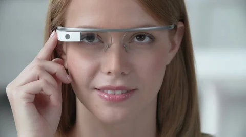 Google Glass Handling Tutorial Stock Footage 40392182