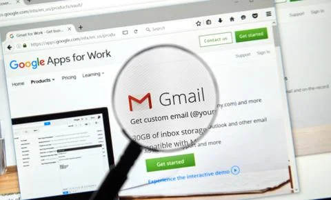 Google gmail web site Stock Photos