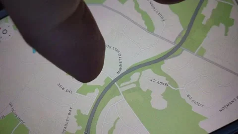Google gps application for travel navigation on the iphone mobile screen. Stock Footage 236977663
