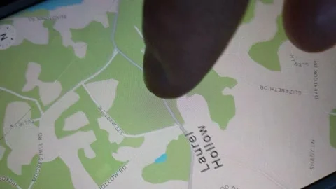 Google gps application for travel navigation on the iphone mobile screen. Stock Footage 236977860