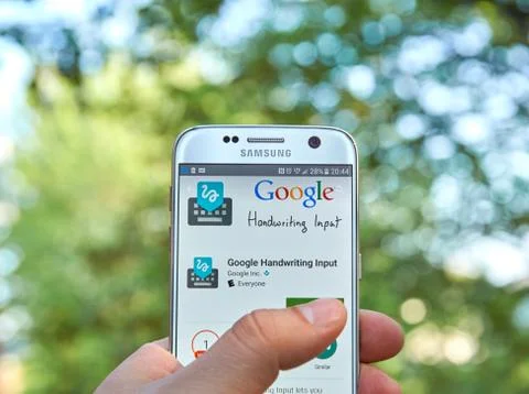 Google Handwriting app Stock Photos