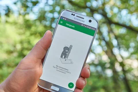 Google Hangouts app Stock Photos