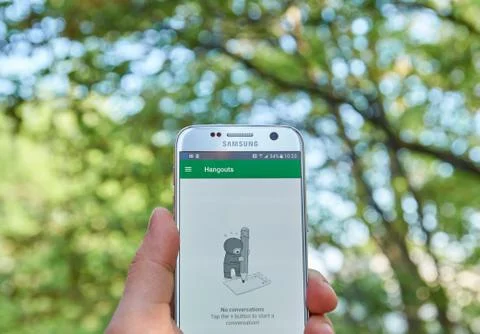 Google Hangouts app 写真素材