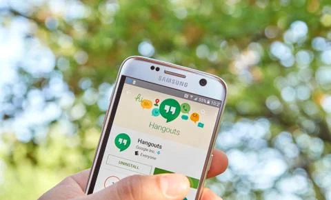 Google Hangouts app Stockfoto's