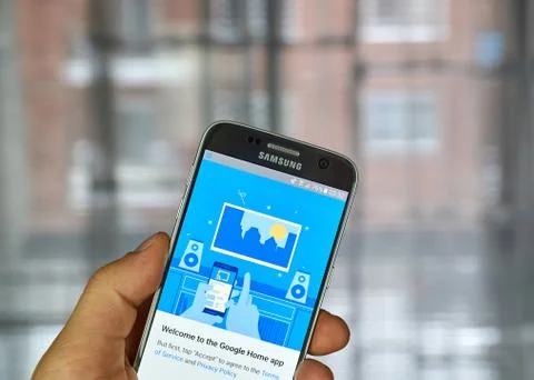 Google Home application Stockfoto's
