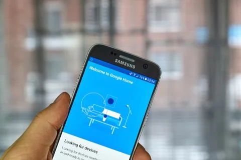 Google Home application Stock Photos