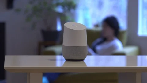 Google home in use Stock Footage 102194452