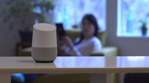 Google home in use Stock Footage 102194640