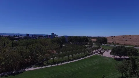 Google HQ Campus Silicon Valley Aerial Drone Stock Footage 72885704
