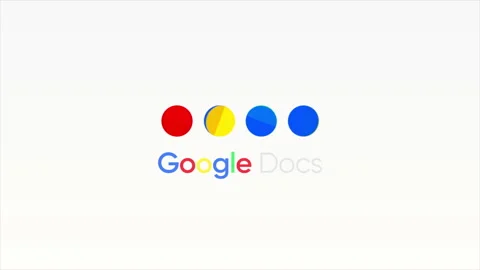 Google icon with colorful circles on a white background. Motion. Colorful google Stock Footage 200236850
