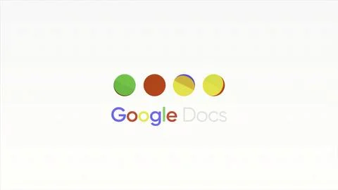 Google icon with colorful circles on a white background. Motion. Colorful google Stock Illustration