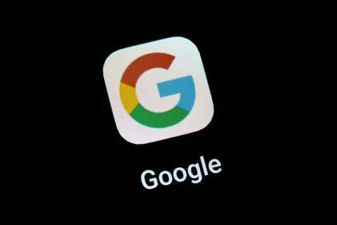 Google internet browser app application software logo icon on a smartphone .. Stock Photos